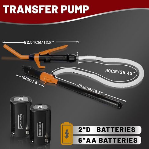 FUELIO Fuel Transfer Pump -Battery Operated Gas Pump - Liquid Transfer Pump for Water Kerosene Gasoline Pump - Battery Powered Water Pump, 2.2 Gallon per Min in Saudi Arabia