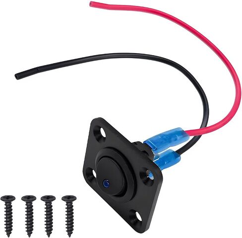 لوحة تبديل تبديل الروك ، DC 12V 20A مقاوم ليد الأزرق المقاوم للماء ، مفاتيح تبديل مستديرة ، مضاءة على مفتاح SPST للسيارات ، RVS ، الحافلات ، المقطورة ، العربة ، القارب إلخ in Kuwait