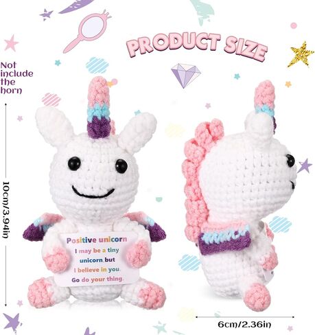 Positive Bear Unicorn Trash Can Dinosaur Crochet with Card, Appreciation Gift for Coworker, Friend, Teacher, Sister, Mom, Christmas, Birthday, Thank You Gift Women Men(Green,Dinosaur) in Kuwait