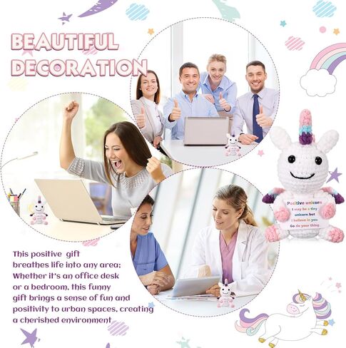 Positive Bear Unicorn Trash Can Dinosaur Crochet with Card, Appreciation Gift for Coworker, Friend, Teacher, Sister, Mom, Christmas, Birthday, Thank You Gift Women Men(Green,Dinosaur) in Kuwait