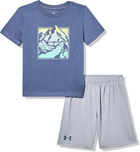 Under Armour Boys Short Sleeve Tee and Short Set, Lightweight and Breathable in Kuwait
