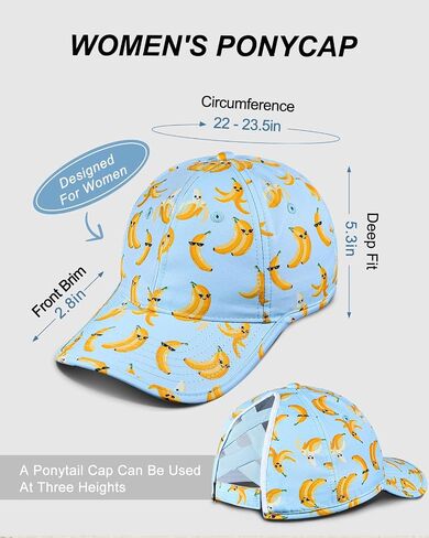 Flafens High Ponytail Hats for Women Baseball Caps - Cute Summer Adjustable Criss Cross Sports Running Pony Tail Hat Ladies in Kuwait
