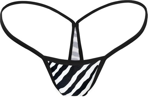 Women's Low Rise G String Thong Underwear Leopard Seamless Micro Back No Show Bikini Panties in Saudi Arabia