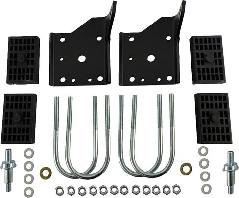 Multi Leaf Spring W/U-Bolts صدمة لوحة تثبيت مجموعة أدوات وبطانات القيود الخلفية لـ 68 Chevrolet Chevy II ، متوافق مع 1968 1969 Camaro Pontiac Firebird ، لعام 1969-1972 Chevy Nova in Kuwait