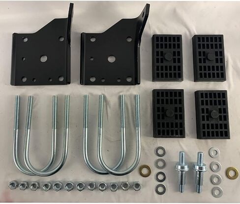 Multi Leaf Spring W/U-Bolts صدمة لوحة تثبيت مجموعة أدوات وبطانات القيود الخلفية لـ 68 Chevrolet Chevy II ، متوافق مع 1968 1969 Camaro Pontiac Firebird ، لعام 1969-1972 Chevy Nova in Kuwait