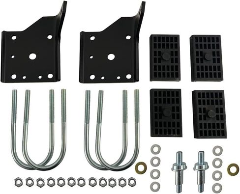 Multi Leaf Spring W/U-Bolts صدمة لوحة تثبيت مجموعة أدوات وبطانات القيود الخلفية لـ 68 Chevrolet Chevy II ، متوافق مع 1968 1969 Camaro Pontiac Firebird ، لعام 1969-1972 Chevy Nova in Kuwait