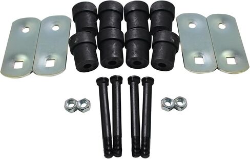 Multi Leaf Spring W/U-Bolts صدمة لوحة تثبيت مجموعة أدوات وبطانات القيود الخلفية لـ 68 Chevrolet Chevy II ، متوافق مع 1968 1969 Camaro Pontiac Firebird ، لعام 1969-1972 Chevy Nova in Kuwait