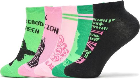 Women's Elphaba and Glinda 5 Pack No Show Ankle Socks in Saudi Arabia