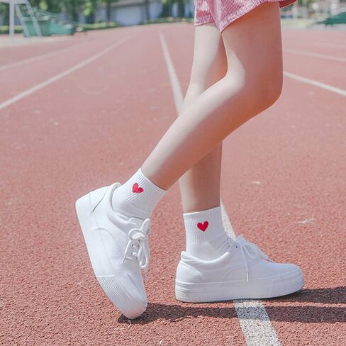 Jinny's Shoppe Women’s Novelty Cute Crew Socks – 4/5 Pairs Colorful Soft Cozy Lovely Cotton Socks for Everyday Casual Wear in Saudi Arabia
