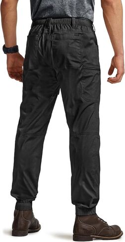 CQR Men's Flex Lightweight Joggers, Elastic Waist Drawstring Casual Pants, Tapered Fit Water Resistant Outdoor Cargo Pants in Kuwait