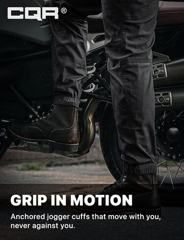 CQR Men's Flex Lightweight Joggers, Elastic Waist Drawstring Casual Pants, Tapered Fit Water Resistant Outdoor Cargo Pants in Kuwait