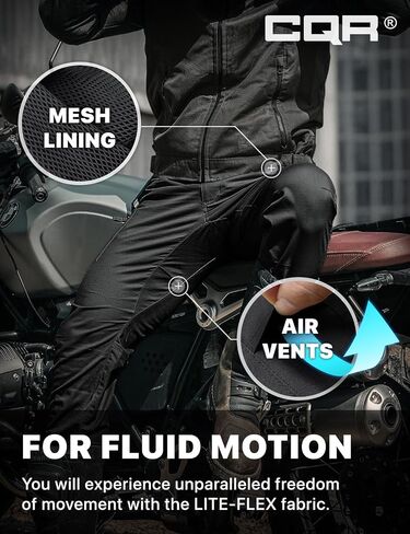 CQR Men's Flex Lightweight Joggers, Elastic Waist Drawstring Casual Pants, Tapered Fit Water Resistant Outdoor Cargo Pants in Kuwait