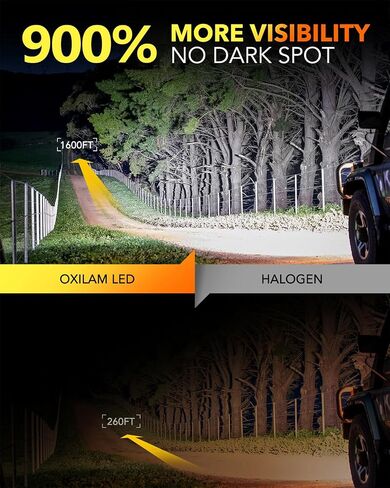 OXILAM 9008 H13 LED Bulbs, 900% Ultra-Bright, 6500K Pure White 9008 Fog Light, Easy Plug-N-Play Installation, IP68 Waterproof, Pack of 2 in Kuwait