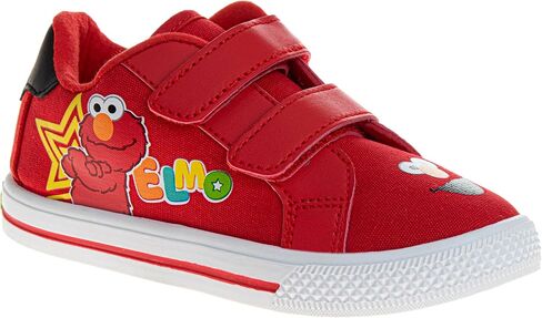 Sesame Street Elmo Strap Sneakers for Boys - Kids Lightweight Athletic Breathable Running Tennis Shoes Size 5-10 Toddler 11 Little Kid in Saudi Arabia