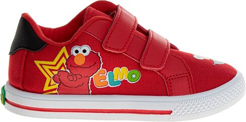 Sesame Street Elmo Strap Sneakers for Boys - Kids Lightweight Athletic Breathable Running Tennis Shoes Size 5-10 Toddler 11 Little Kid in Saudi Arabia