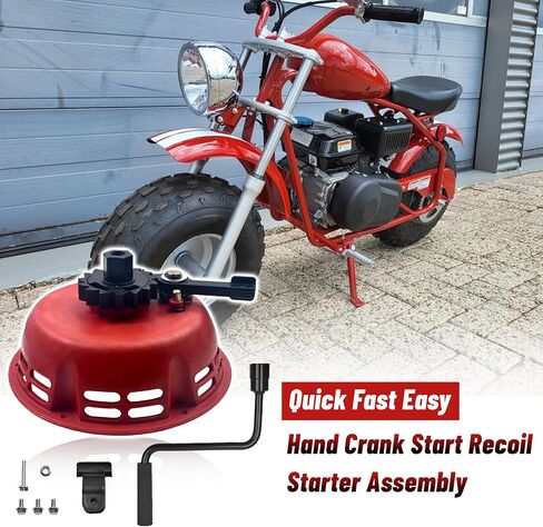 Quick Fast Pull Start Recoil Starter Assembly for Predator 212 Coleman B200R CT200U 200cc Mini Bike, KT196 Go Kart Pull Cord Start 196cc Hisun Engine Black in Kuwait