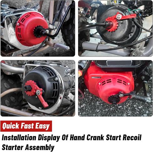 Quick Fast Pull Start Recoil Starter Assembly for Predator 212 Coleman B200R CT200U 200cc Mini Bike, KT196 Go Kart Pull Cord Start 196cc Hisun Engine Black in Kuwait