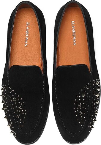 ELANROMAN Men's Patent Leather Loafers Wedding Party Prom Shoes in Saudi Arabia