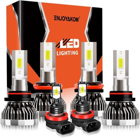 9005 + H11 + 5202 مصابيح LED الضباب LED تناسب 2007-2013 GMC Sierra 1500 2500 3500 LED LED 6000K Cool White ، Pack of 6 in Kuwait