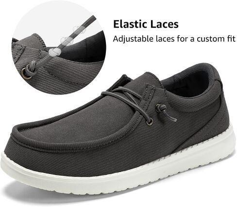 STQ Men's Orthopedic Lace up Loafers Ultralight Casual Boat Shoes with Arch Support in Saudi Arabia