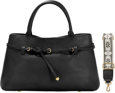 Work Tote Purses and Handbags for Women Vegan Leather Belted Top-handle Satchel Shoulder Bags with Long Strap in Saudi Arabia