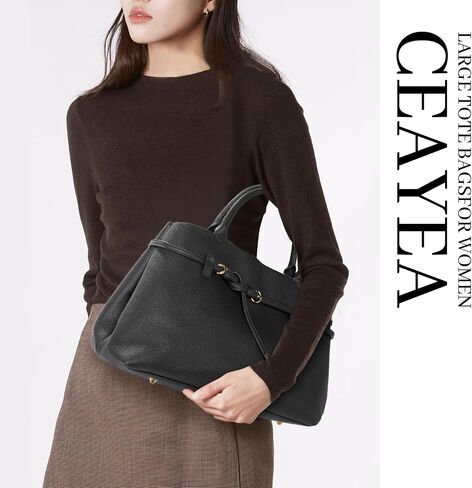 Work Tote Purses and Handbags for Women Vegan Leather Belted Top-handle Satchel Shoulder Bags with Long Strap in Saudi Arabia