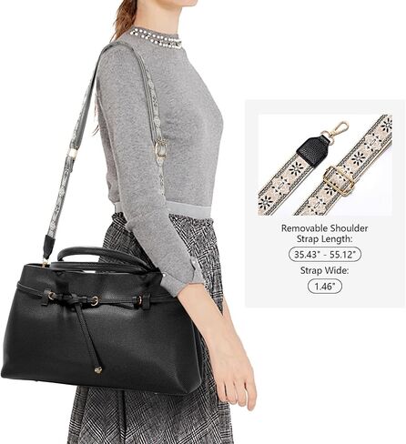 Work Tote Purses and Handbags for Women Vegan Leather Belted Top-handle Satchel Shoulder Bags with Long Strap in Saudi Arabia
