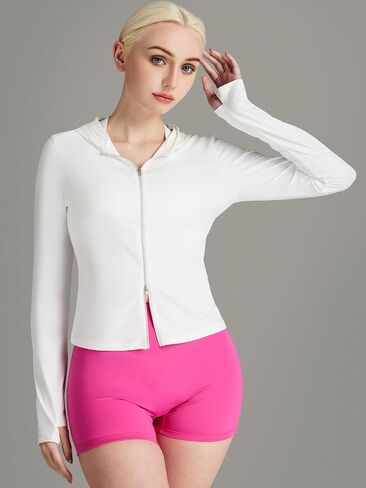 AVGO Women's UPF 50+ Sun Protection Athletic Jacket Zip Up Hoodie Lightweight Long Sleeve Sun Shirt for Outdoor Hiking in Saudi Arabia