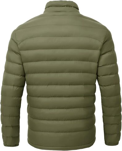Rdruko Men's Puffer Packable Lightweight Jacket Winter Windproof Down Alternative Stand Collar Coat in Saudi Arabia