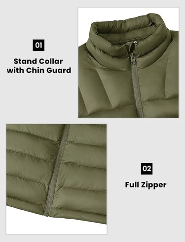 Rdruko Men's Puffer Packable Lightweight Jacket Winter Windproof Down Alternative Stand Collar Coat in Saudi Arabia