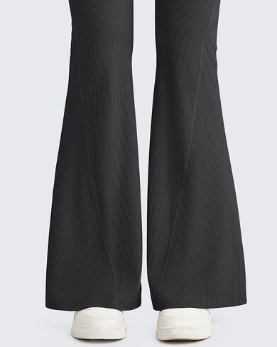 G4Free Ribbed Flare Yoga Pants for Women High Waisted Bell Bottom Leggings Tummy Control Petite/Regular/Tall in Saudi Arabia