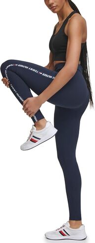 Tommy Hilfiger Women's Tape Detail Full Length High Rise Logo Legging in Saudi Arabia
