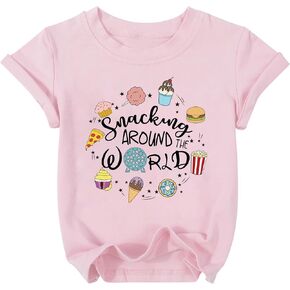 Magical Girl Shirt Cute Snacks Graphic Tee Toddler Kids Girls Holiday Short Sleeve Outfits Tops 3-10 Years