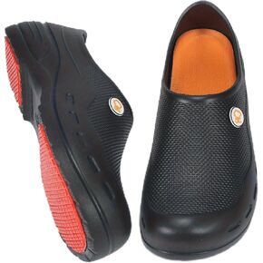 Unisex Non Slip Work Clogs - Slip, Water & Oil Resistant Shoes for Kitchen Chef Nursing Gardening Professionals - Comfortable Waterproof Work Shoes(Men 7.5-11.5/Women 8.5-12.5)