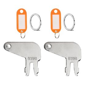 2-Pack Ignition Keys, 8H5306 Master Disconnect Key for Caterpillar CAT Equipment Battery Disconnect and Older Ignitions