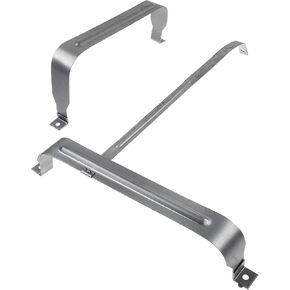 A-Premium Set of 3PCS Fuel Tank Straps - Compatible with 2001-2007 Chrysler / Dodge Models - Town & Country, Grand Caravan - 6Cyl 3.3L 3.8L - Gray, Bolt-On - Replace for# 4809645AA, 4809311AB