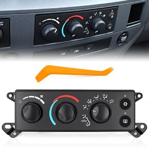 A/C Heater Climate Control Panel Compatible with 2006-2008 Dodge Ram 1500 2500 3500 2008-2011 Dodge Dakota, Air Conditioning Control Module Replace for P55056569AC, 55056569AE