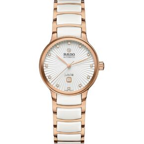 RADO CENTRIX الماس التلقائي ، الاتصال الهاتفي الأبيض مع الماس وعرض التاريخ ، الحركة التلقائية السويسرية