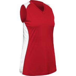 Champro Infinite V-Neck Racerback Softball Jersey, Women's X-Large, Scarlet