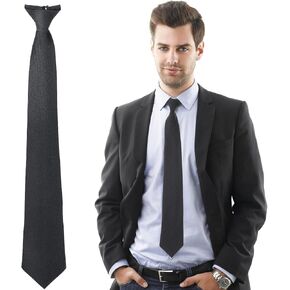 Men's Clip on Ties, 20'' Solid Color Clip on Ties for Men Pre Tied Neckties for Wedding Banquets Office