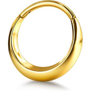 BodyBonita Titanium Septum Rings 16G - G23 Titanium Nose Ring Hoops for Men Women Septum Piercing Jewelry 8 mm 10 mm