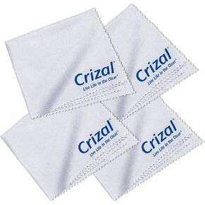 Crizall Microfiber Cleaning Cloth for Glasses, 4 Pack | The Best Microfiber Cleaning Clothes for Crizall Anti Reflective Coated Lenses and Eyeglasses Lenses