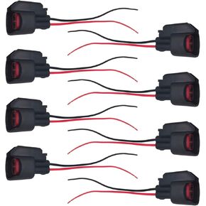 8 PCS CAR CAR CAR COR CONFICE CONCILITION TAIL WIRE ، DJ7029F-1.5-21 اثنين من الأسلاك المقاومة للماء EV6 الأسلاك غمد ، متوافق مع بويك ، كاديلاك ، شيفروليه ، كرايسلر ، دودج ، فورد (أسود)