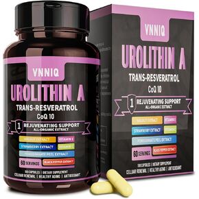 9-in-1 Anti-Aging Supplement with Urolithin A (1200mg) Trans-Resveratrol and CoQ10: Capsules for Urban Working Women - USA Lab Verified Support Healthy Aging and Cellular Renewal