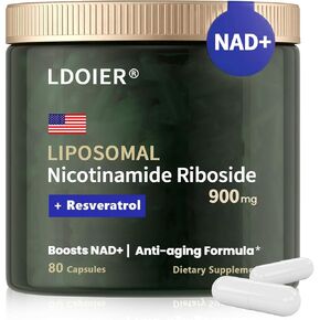 الريبوسيد الشحمي النيكوتيناميد ، الريبوسيد الشحمي للنيكوتيناميد الريبوسيد 900mg ، مكملات NAD للنساء والرجال ، ملحق ناد ريسفيراترول ، كيرسيتين ، مكملات NAD+ لمكافحة كبسولات الطاقة-80