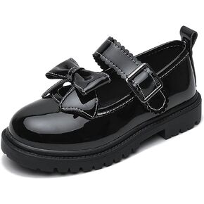 Girls Bowknot Ballerina Mary Jane School Wedding Party Flat Shoes