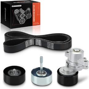A-Premium Engine Serpentine Belt Drive Kit متوافق مع Nissan Altima 2007-2012 ، Murano 2009-2014 ، Maxima 2009-2014-3.5L