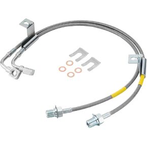 2PCS Front Stainless Steel Brake Lines 89360S Compatible with Chevy GMC Suburban Jimmy C10/K10 C15/K15 1987-1991 for 4"-6" Suspension Lift