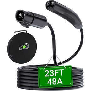 Tera 23ft Tesla Extension Cord: 11.5KW 48Amp 250V with NACS Plug Extension Cable for Level 1 Level 2 Mobile Charger Wall Connector for Tesla Model Y/3/S/X
