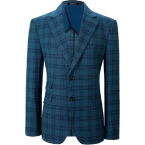 Men's Plaid Blazer Sport Coats Jackets Slim Fit Lightweight Casual Checkered Blazer for Men